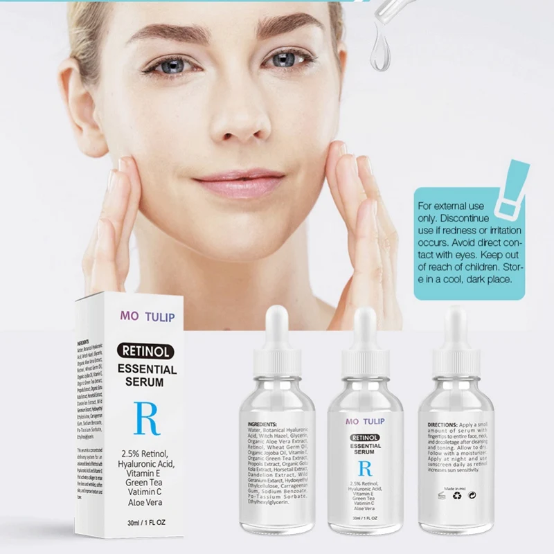 Retinol сыворотка увлажняющий, питательный крем для очищения пор носа против морщин против старения витамин гиалуроновой кислоты Сыворотка для лица