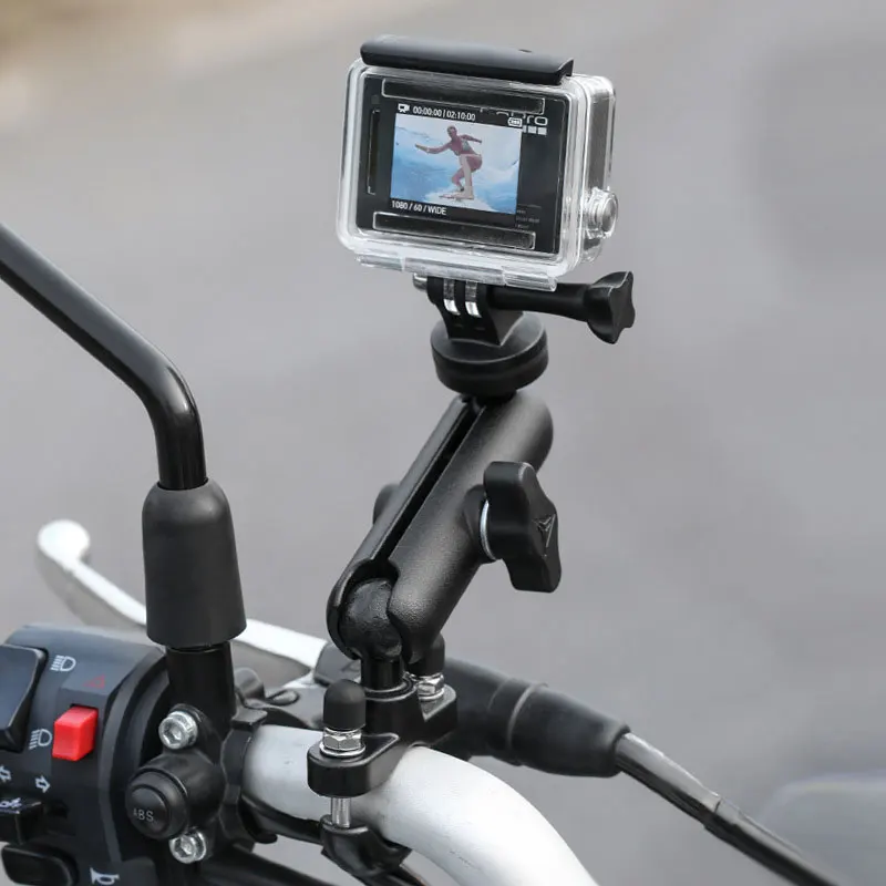 Universal Motorcycle Bike Camera Holder Dirtbike Handlebar Mirror Mount Bracket For KTM Duke 390 2018 1290 Super Adventure
