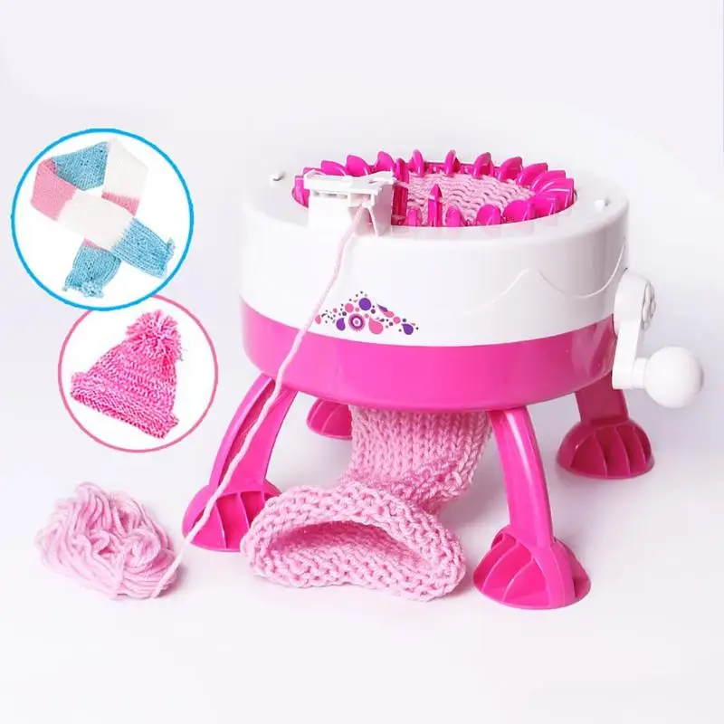 

Plastic Needle Sewing Tools Diy Hand Knitting Machine Weaving Loom for Scarf Hat Kids Children Pretend Play Toys