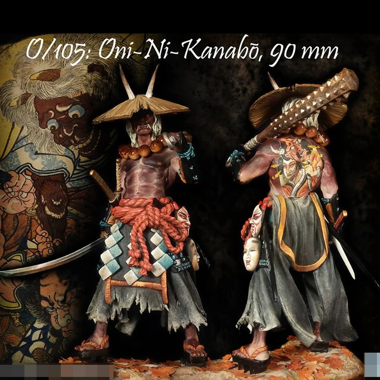 1/20 ONI-NI-KNABO, смоляная модель GK, 90 мм, в разобранном и неокрашенном комплекте