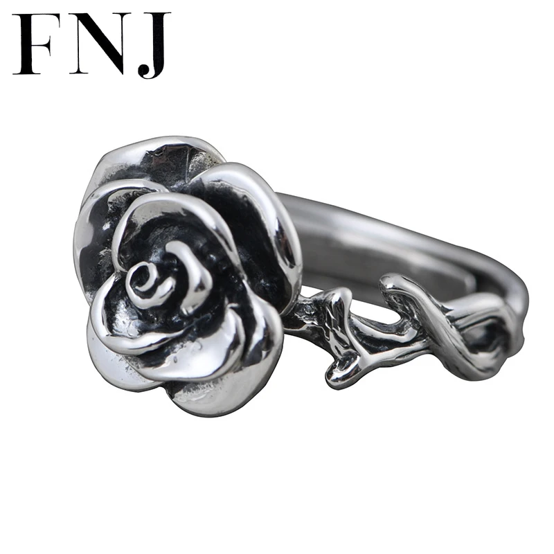 FNJ S925 тайские серебряные кольца для женщин ювелирные изделия винтажные в виде