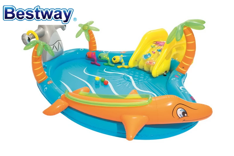 53030 Bestway 2,8 м x 1,7 м x 1,37 м Jungle Safari игровой бассейн 110 "х 67" x 54 "надувной бассейн спрей для детей
