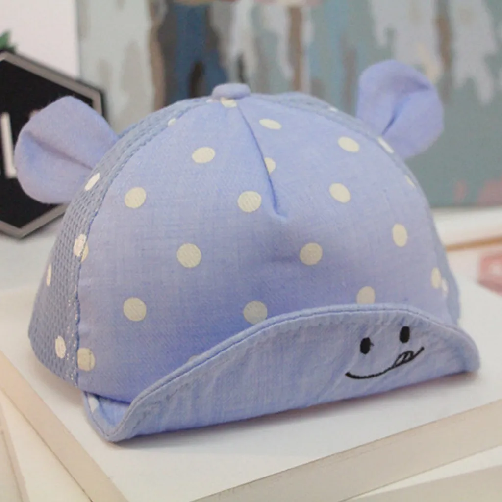 Модная симпатичная детская шапочка для маленьких мальчиков и девочек, детские шапки, детская шапка в горошек с рисунком H5