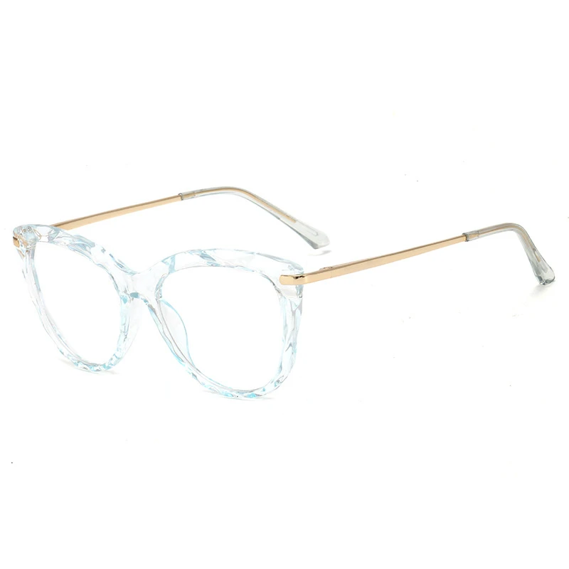 YOOSKE, модные очки кошачий глаз, оправа, прозрачные очки для женщин, сексуальная оправа, трендовый стиль, брендовые оптические компьютерные очки - Цвет оправы: blue