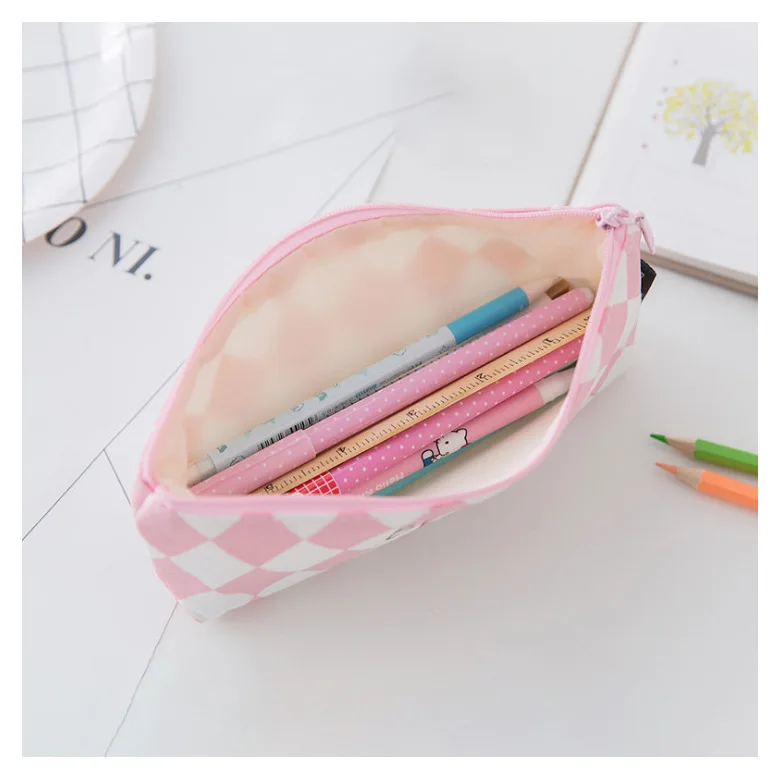 New Kawaii Cosmetic Bag Case Canvas School Supplies Stationery Gift Make Up Organizer Bag Portable for Travel Carteras Feminina