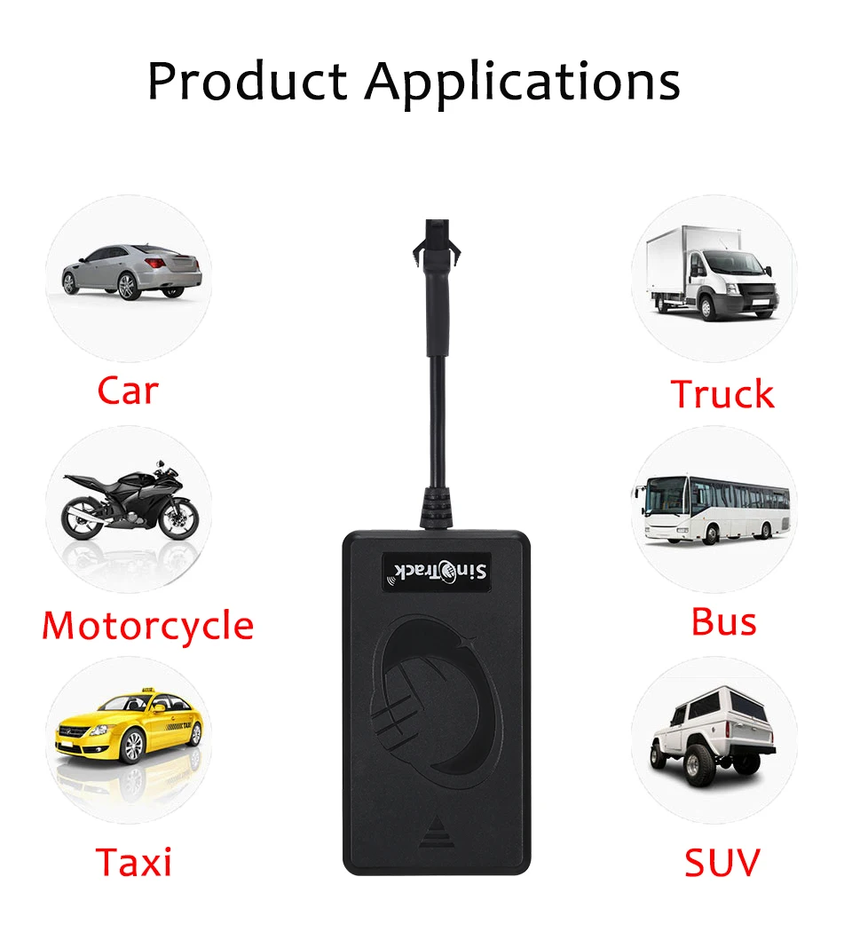 SinoTrack Автомобильный GPS трекер Отслеживание в реальном времени GSM GPRS монитор Мини