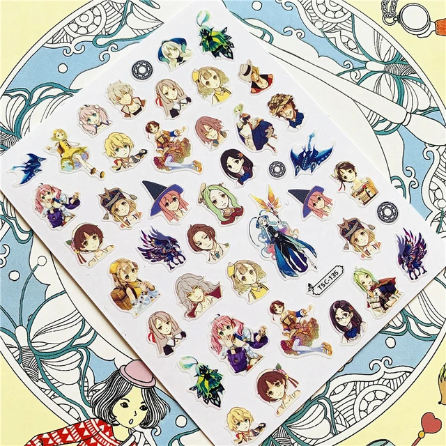 TSC-212 TSC-213 Cartoon anime character 3D Back glue Nail Art Stickers Decals Sliders Nail ornament decoration TSC-135 N