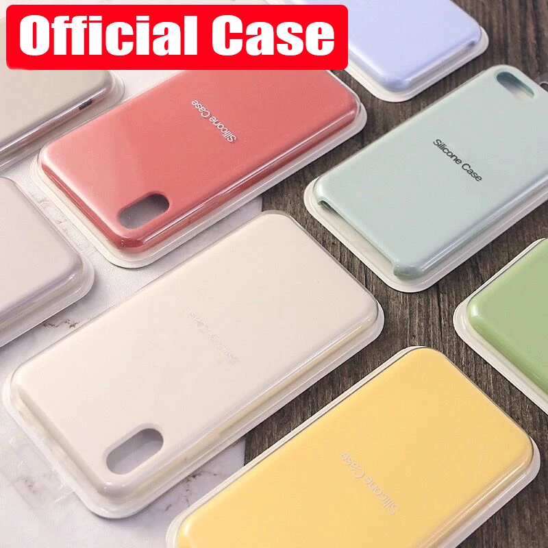 

Luxury Original Official Silicone LOGO Case for iPhone 7 8 Plus Cover For Apple iPhone X XS Max XR Capas For iPhone 6 6S Cover