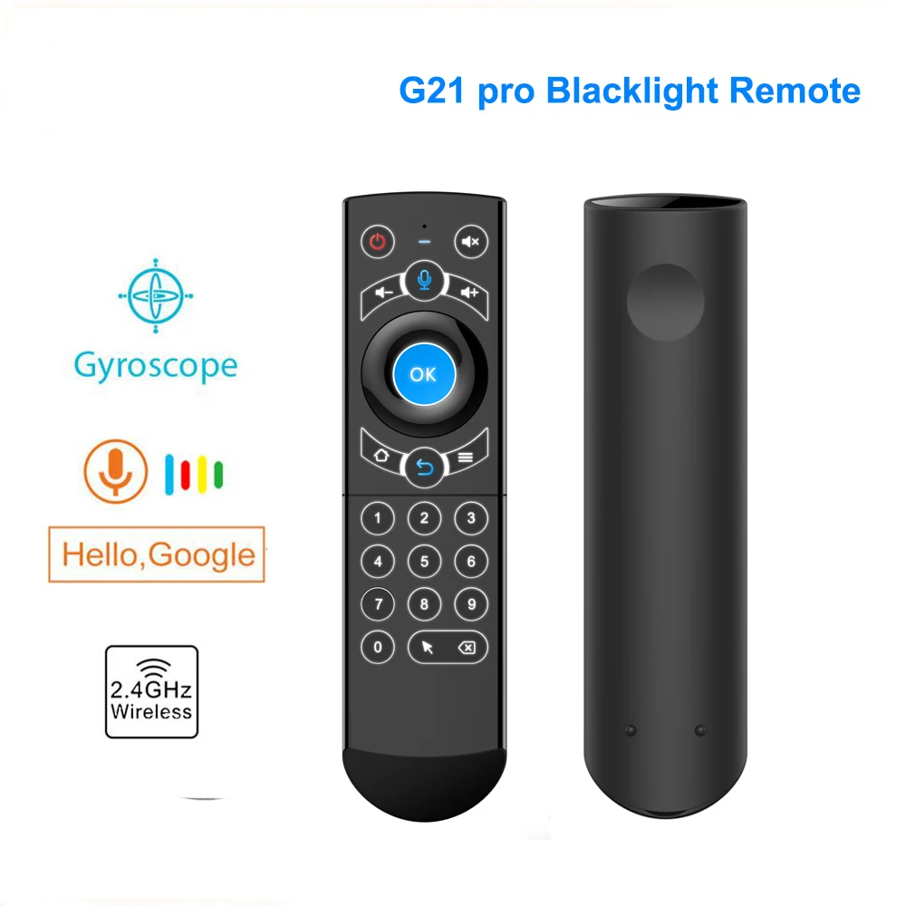 Беспроводная аэромышь G21 PRO с гироскопом и подсветкой 2 4 ГГц умный голосовой пульт