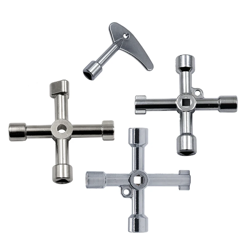 Multifunction 4 Ways Universal Triangle Wrench Key Plumber Keys Triangle For Gas Electric Meter Cabinets Bleed Radiators DBIRD