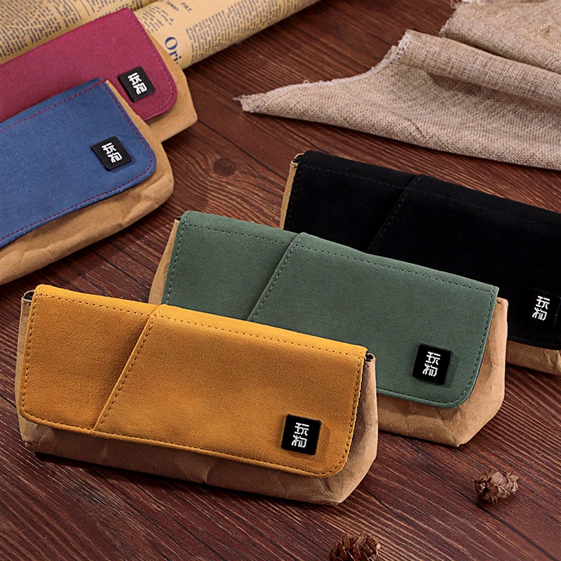 

Classical Canvas DuPont Paper Pencil Case Kawaii Pencil Box Storage Pen Cases Stationery School Supplies Estuche Escolar Etui