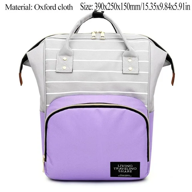 Purple Новые сумки для подгузников, рюкзак для мам, сумка для подгузников, большая вместительность, Леопардовый принт, водонепроницаемый рюкзак для кормящих детей - Цвет: Purple