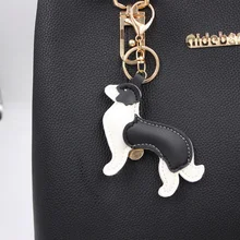  1pcs Cute Dog Keychain Bag Pendant Resin Husky Keyring Colorful Car Anime Key Chains For Women Trinket Jewelry Accessories 
