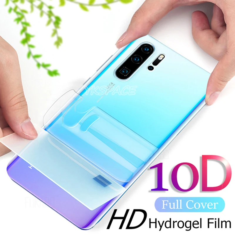 Гидрогелевая пленка 10D с полным покрытием Защитная для Huawei P20 P30 P40 Mate 20 X 20X Honor 30 Pro