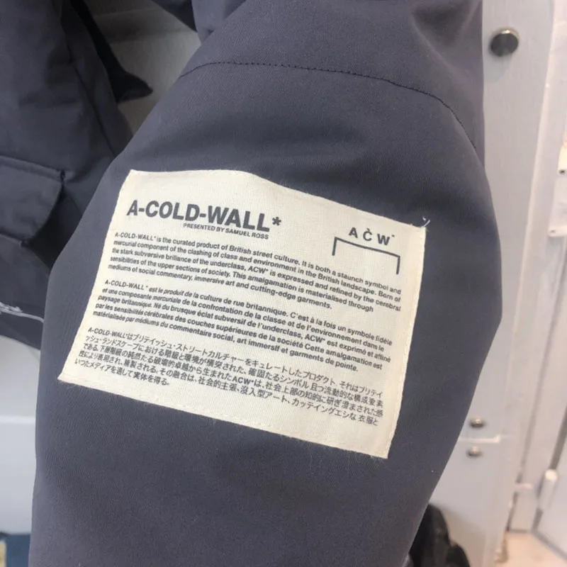 Новая A-COLD-WALL куртка высокого качества, толстая толстовка с капюшоном и вышивкой Hug Me ACW parcaswinter