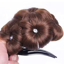 Женский бублик для волос пучок клип в наращивание синтетического высокотемпературного волокна шиньон CTN88