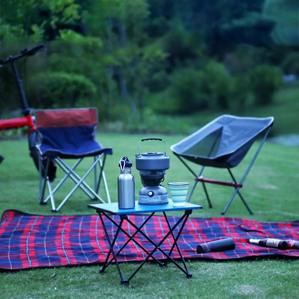 Aluminum Alloy Portable Folding Table With Carry Bag BBQ Outdoor Camping Leisure Booth Table Hiking Travel Picnic Folding Desk