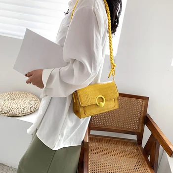 

Youth Ladies Small Square Bag PU Leather Crossbody Bags Women Chain Travel Shoulder Messenger Purse Handbags