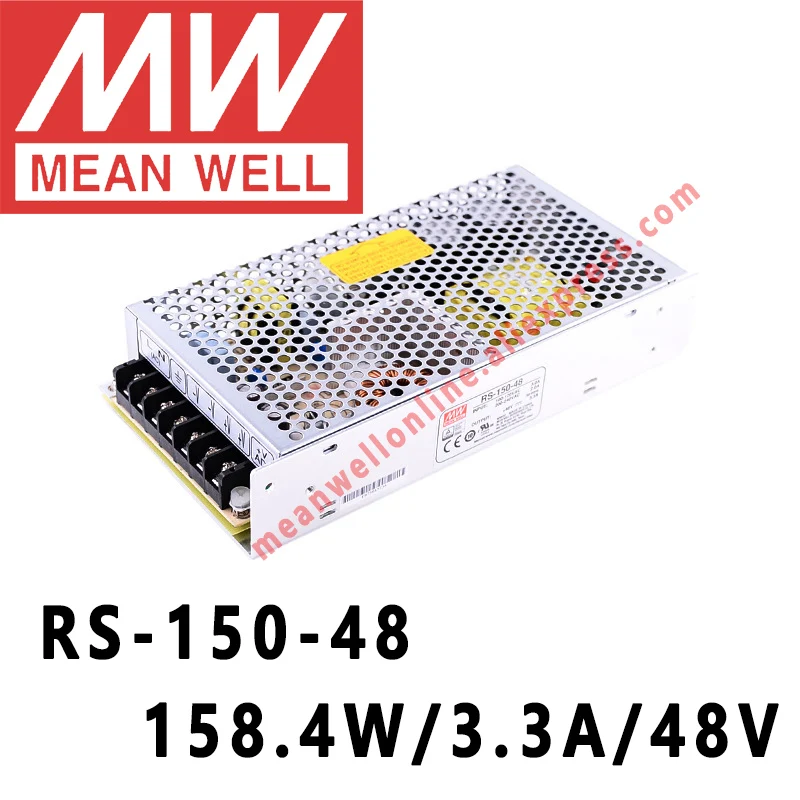 

RS-150-48 Mean Well 158.4W/3.3A/48V DC Single Output Switching Power Supply meanwell online store