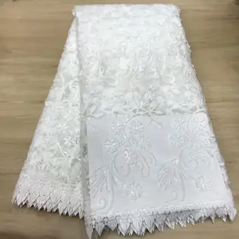

white lace fabric for wedding dress french lace fabric tissu broderie africain suisse high quality sequence lace fabric 5yard