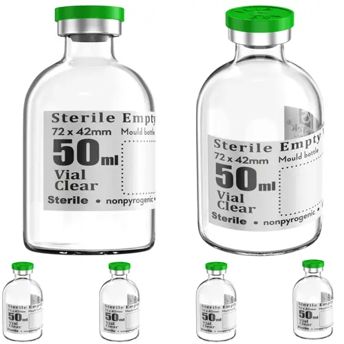 Ks-Tek Sterile Empty Vials with Self Healing Injection Port,with Flip Off Aluminum Cap,Sterile Package - Image 12