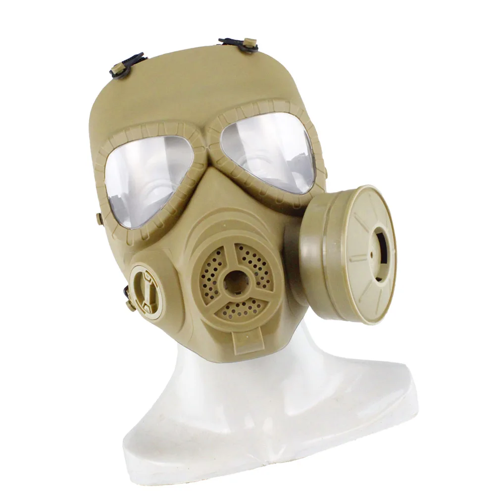 1 шт. двойные картриджи Анти-туман полное лицо респиратор Маска дыхательная маска для военной наружной CS игры протектор