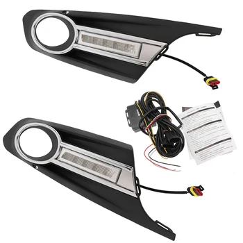 

12V Car DRL Daytime running lights for Volkswagen VW Jetta Sagitar MK6 2012 ~ 2014 fog light Lamp Cover