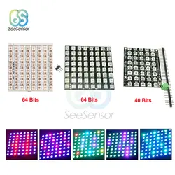 WS2812 светодиодный 5050 RGB 8X5/8x8 СВЕТОДИОДНЫЙ матричный 40 бита 64 Полный Цвет 5050 RGB светодиодный лампа панель светильник