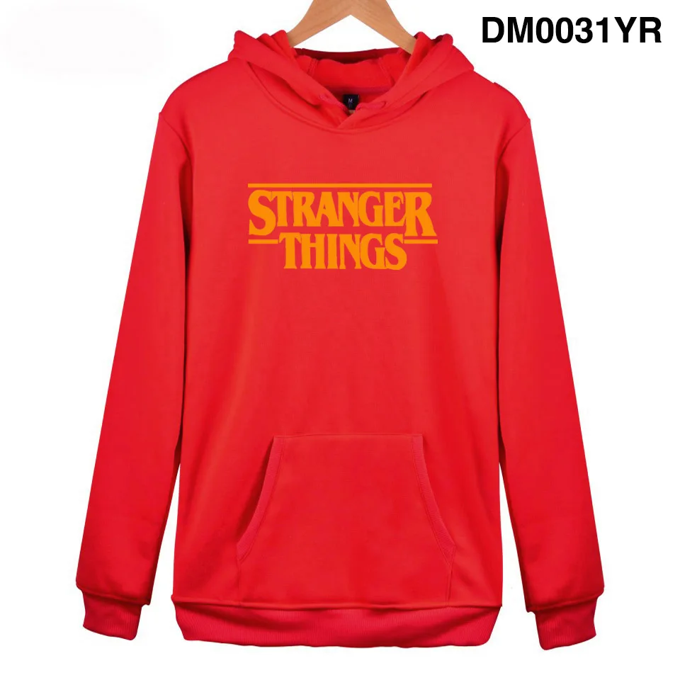 Stranger Things Hoodies Men Women Fashion Casual Print Hoodie Autumn Winter New Streetwear Hip Hop Sweatshirt Male Female Hoodie - Color: Red