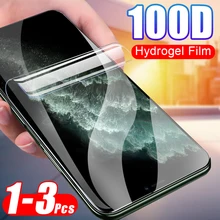 3 шт. 100D Гидрогелевая пленка полное покрытие для IPhone XR X XS 11 Pro Max Защитная пленка для IPhone 8 7 6 6s Plus Защитная Гидрогелевая пленка