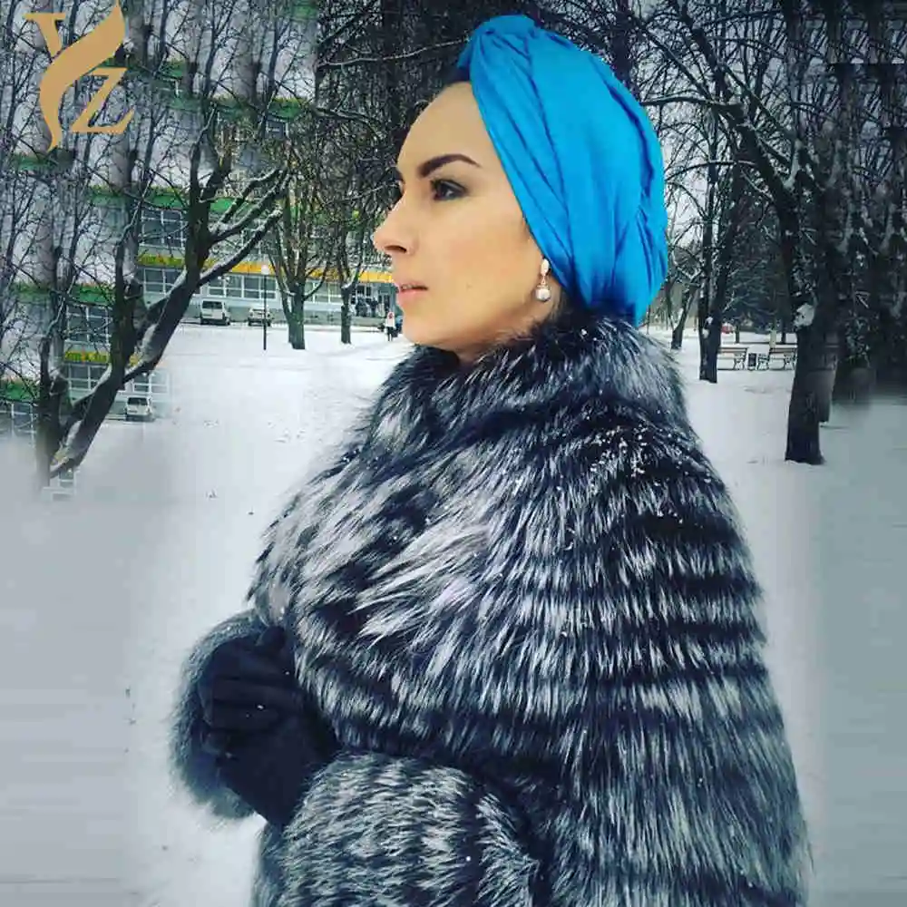 YZ. Меховая шуба из натурального Лисьего меха Меховая куртка Верхняя одежда Пальто из натурального Лисьего меха Утепленные Пальто из лисьего меха для женщин модные топы