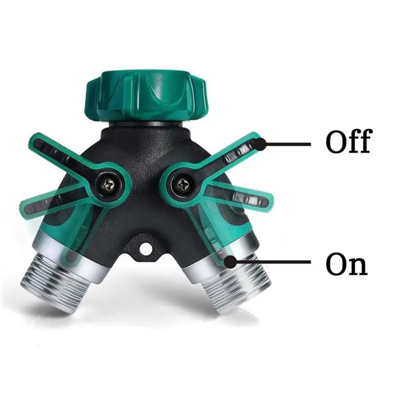 1pcs 2 Voies Séparateur De Tuyau D'arrosage Y-type Raccord D'arrosage Distributeur Robinet Exterieur Vanne D Irrigation Tuyau Tuyau Connecteur Rapide