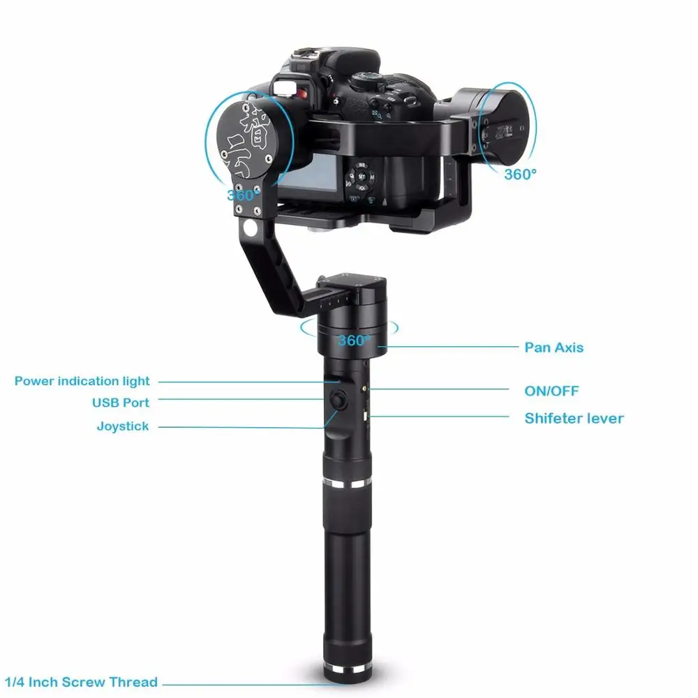 US $345.99 Zhiyun Crane 3Axis Handheld Gimbal Stabilizer For DSLR Canon Nikon Sony Panasonic Alpha7