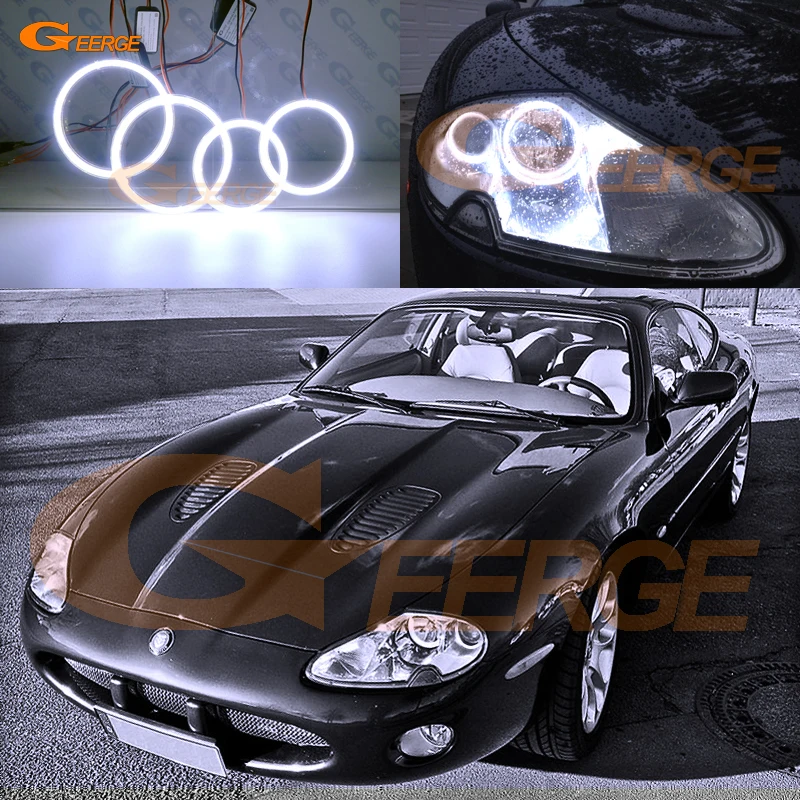 Для Jaguar XK8 XKR X100 1996-2006 отличный ультра яркий COB комплект светодиодов глаза ангела
