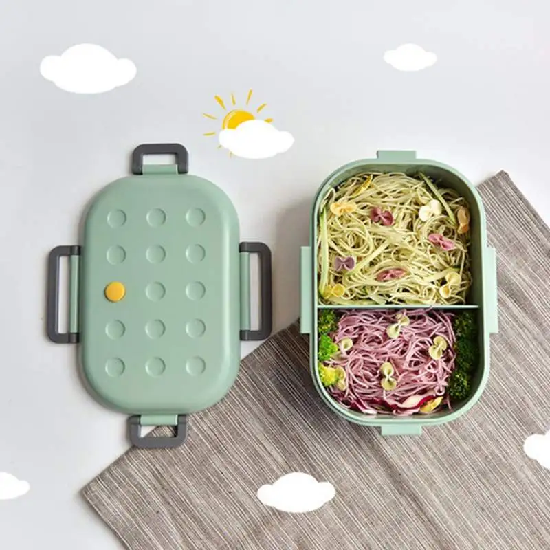 1000 мл микроволновый двухслойный Ланч-бокс герметичный Bento box BPA бесплатно портативный контейнер коробка дети работники студенческий Повседневный инструмент 1 шт