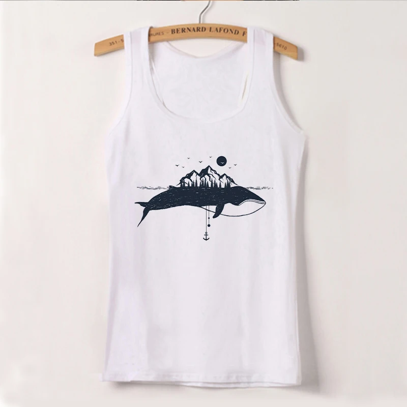 Camisole, женские майки, Vogue Belief Of The Universe, футболка с принтом, Женская Повседневная Свободная майка Harajuku размера плюс, спортивные майки - Цвет: 1340
