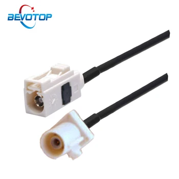 

1PCS White Fakra B Code Jack to Plug Male to Female RG174 Extension Cable GPS Radio Antenna Adapter RF Coaxial Pigtail Cord