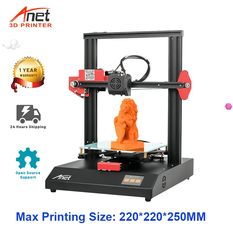 Liberação anet impressora 3d et4 reprap i3 impressora impressora diy kit impressora 3d kit de nivelamento automático impressão do currículo