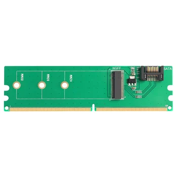 

M.2 Ngff SSD to SATA Adapter DDR2/DDR3 RAM Powered SATA to M.2 SSD NGFF B Key Converter Card for Win 7/8/10