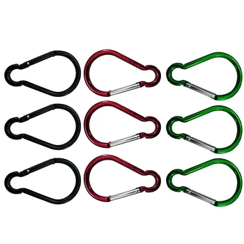 

9x Aluminum Keychain Clip Spring Snap Hook Dog Leash Strap Buckle Outdoors
