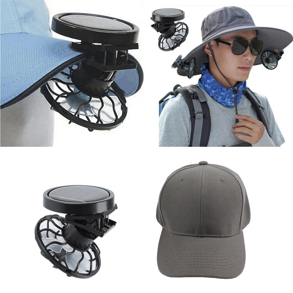Clip-on Hat Mini Solar Fan With Cap 