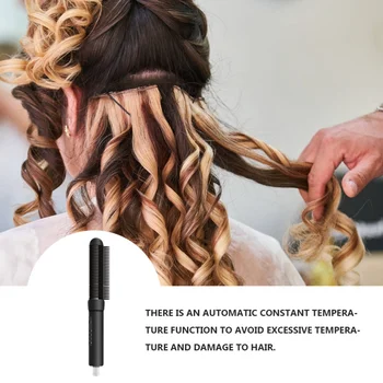 

Useful Hair Curler Adjustable Temperature Hair Curler with EU Plug (Black)