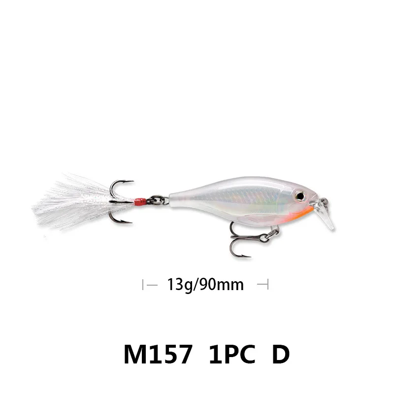 Minnow wobblers fishing gear lure trout Artificial hard bait jerkbait surface dog walking 90mm 13g for bass pike perch - Цвет: D