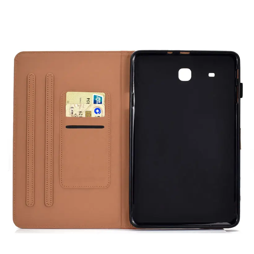 SM-T560 чехол для Samsung Galaxy Tab E T560 SM-T561 T561 T567V 9," чехол для планшета с мультяшным котом силиконовый чехол-подставка из искусственной кожи