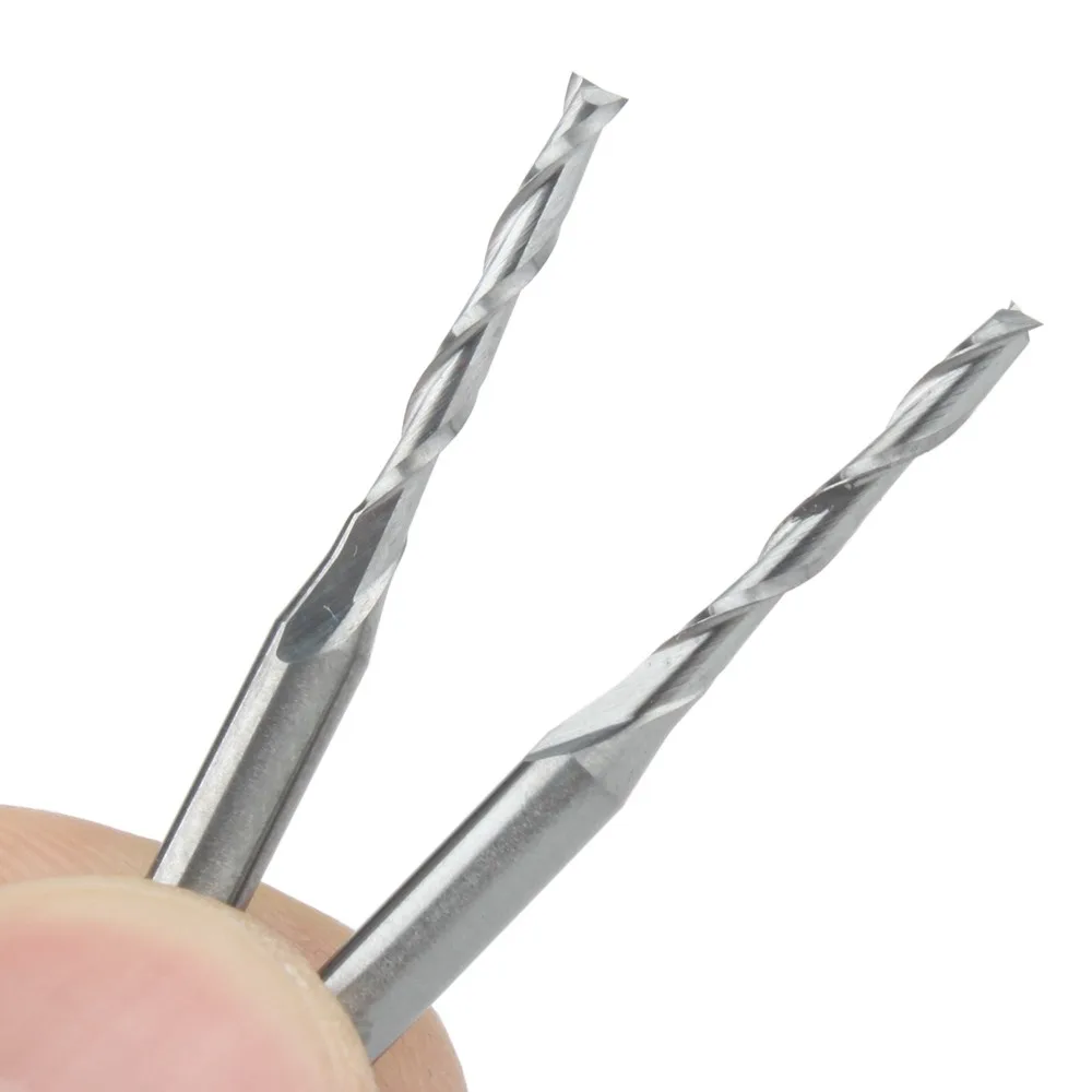 

10Pcs 3.175x2x15mm Two Flutes End Mill Bits,Cutting Tools,Carbide Tools, Woodworking Tools,CNC Router Bits
