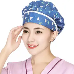 Новые головные уборы для кормящих, хлопковые хирургические шапки для врача для Медсестры Медицинский колпачки, рабочие шапки, больничная
