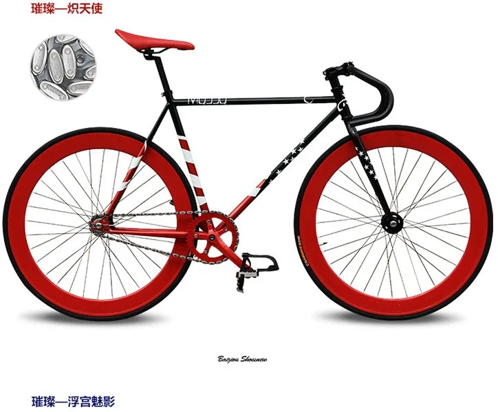 Excellent Original X-Front brand fixie Bicycle Fixed gear 46cm 52cm DIY single speed road bike track Flag bicicleta  fixie bicycle 20
