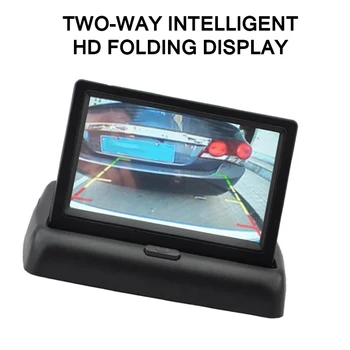 

Folding 3D Car Rear View Camera Reversing Parking System Kit 4.3inch Rearview Monitor Night Vision Backup Camera AV interface