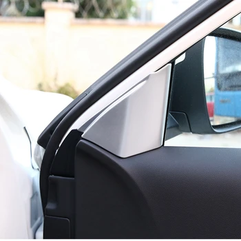 

ABS Front Pillar A Triangle Frame protect Cover Trim Matte / Carbon fiber style For Renault Koleos 2017 2018 Only
