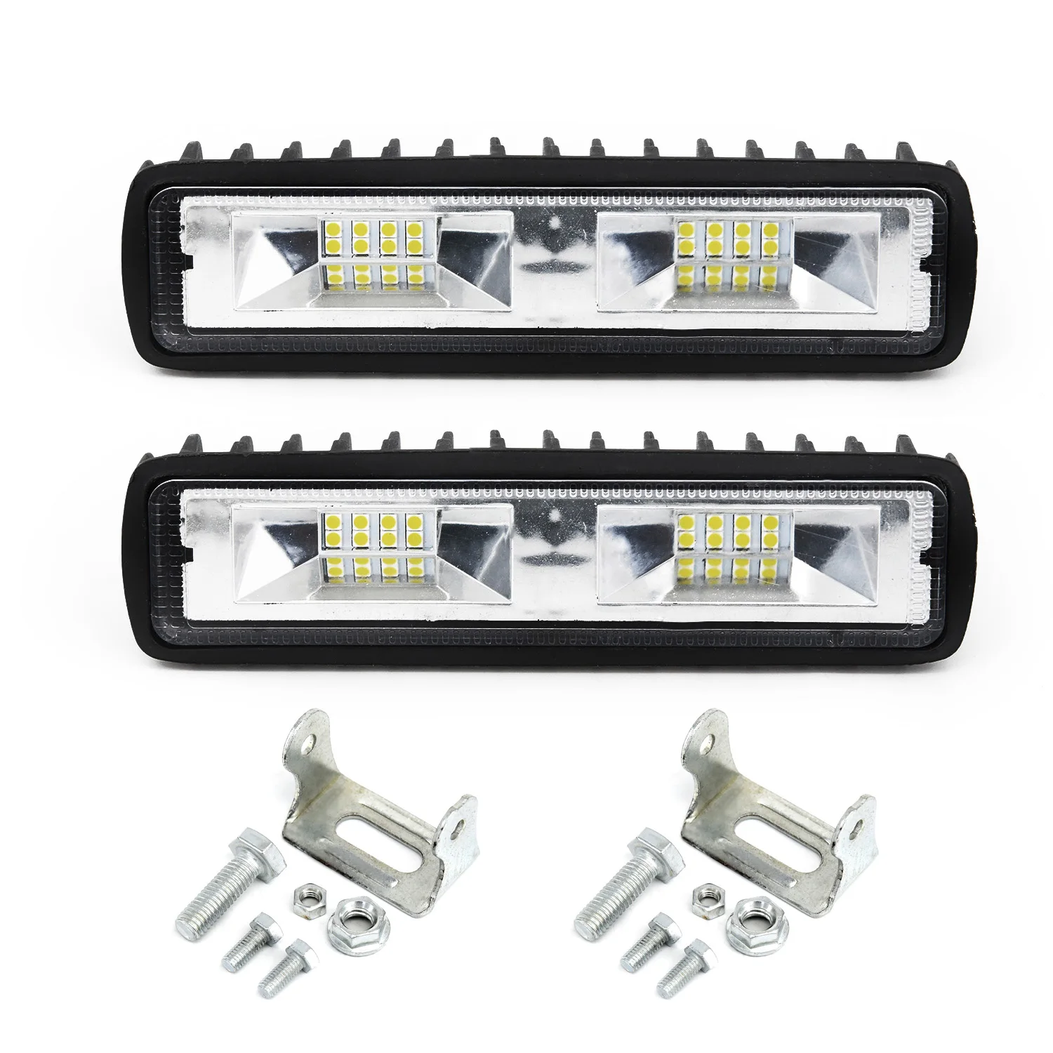 

2 pcs 18W 12V 16LED Car Work Light Bar Spot Beam Driving Waterproof Auto Fog Lamp for SUV Off-Road Daytime Running lights